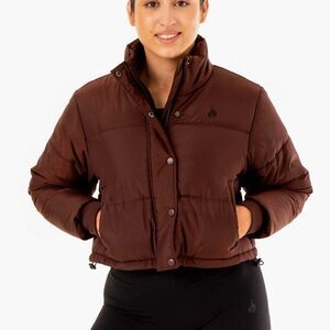 Ryderwear Apex Cropped Puffer Jacket - Chocolate Large